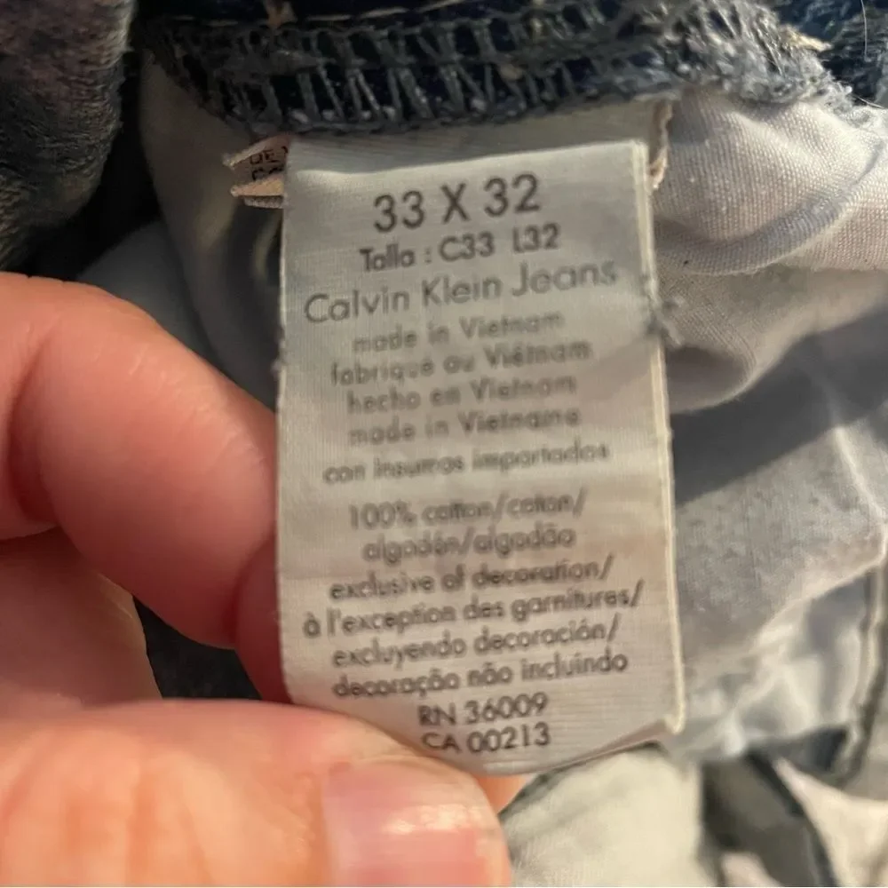Calvin Klein One Slouchy Slim Denim Jeans Men’s Size 33x32